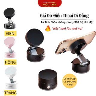 Giá Đỡ Điện Thoại Di Động Từ Tính Chân Không , Xoay 360 Độ Hai Mặt , Có Thể Gập Lại Đa Chức Năng