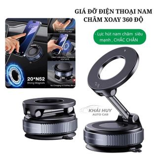 Giá Đỡ Điện Thoại Ô Tô Từ Tính Có Thể Gập Lại , Xoay 360° Thích Hợp Để Điều Chỉnh Nhiều Góc Xe khaihuyauto