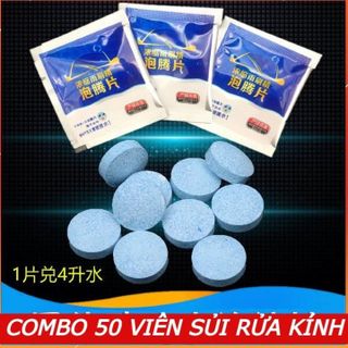 Viên Sủi Rửa Kính Xe Ô tô Viên Pha Nước Rửa Kính Xe -Làm Sạch Vết Bẩn Trên Kính 1 Viên = 4 Lít khaihuyauto