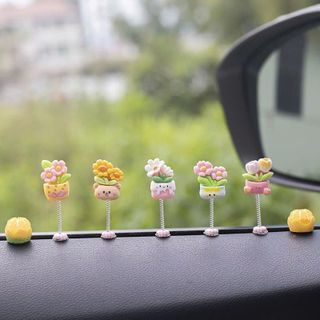 SET 5 Chậu Hoa Lò Xo Mini Trang Trí Xe, Bàn Làm Việc, Nhà Cửa,...Khaihuyauto