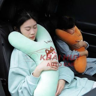 Gối Ôm, Gối Tựa Đầu Khi Ngủ Cho Bé Trên Ô Tô, Gối Ôm Chữ Y Thiết Kế Họa Tiết Xinh Xắn, Dễ Thương