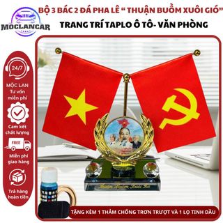 BỘ CỜ 3 BÁC ĐÍNH PHA LÊ TRANG TRÍ TAPLO XE Ô TÔ , BÀN LÀM VIỆC