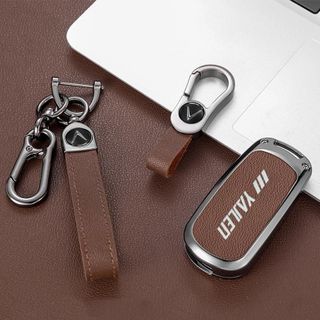 Ốp Chìa Khóa VinFast Kim Loại + Lưng Da Trong Suốt – Chống Trầy, Bền Đẹp, Kèm Móc Da