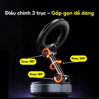 Giá Đỡ Điện Thoại Ô Tô Từ Tính Có Thể Gập Lại , Xoay 360° Thích Hợp Để Điều Chỉnh Nhiều Góc Xe khaihuyauto