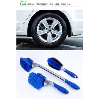 Dụng Cụ Bàn Chải Vệ Sinh Bánh Xe lazang màu xanh vệ sinh bánh xe chuyên nghiệp Phụ Kiện Lau Xe Rửa Xe