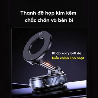 Giá Đỡ Điện Thoại Ô Tô Từ Tính Có Thể Gập Lại , Xoay 360° Thích Hợp Để Điều Chỉnh Nhiều Góc Xe khaihuyauto