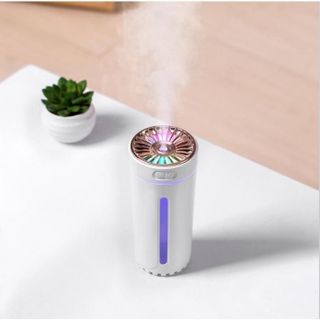 Máy Xông Tinh Dầu đèn led khử mùi xe hơi Humidifier ô tô và bàn làm việc tiện lợi - tặng TD