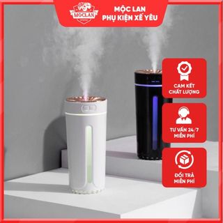 Máy Xông Tinh Dầu đèn led khử mùi xe hơi Humidifier ô tô và bàn làm việc tiện lợi - tặng TD