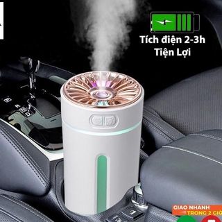 Máy Xông Tinh Dầu đèn led khử mùi xe hơi Humidifier ô tô và bàn làm việc tiện lợi - tặng TD