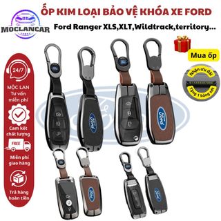 Ốp Khóa Kim Loại -Xe Ford Smartkey, Chìa Gập Ford Ranger,XLS, Raptor, Expoler,Everest, EcosportTerritory Mặt Trong Suốt