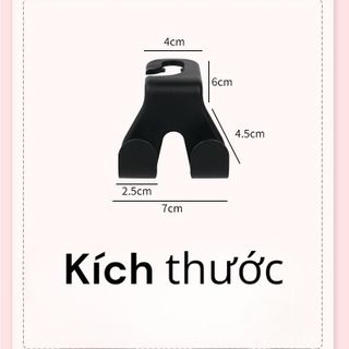 Móc treo đồ sau ghế ô tô xe hơi chất liệu dày nhựa ABS treo được nhiều đồ