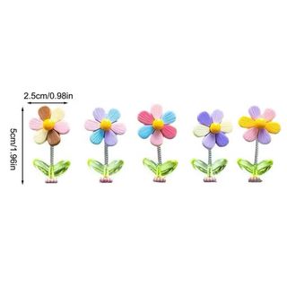 SET 5 Hoa 6 Cánh Sắc Màu Trang Trí Xe Bàn Học, Văn Phòng,... Khaihuyauto
