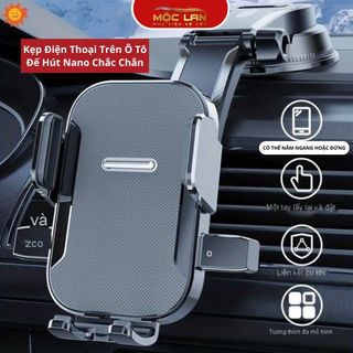 Giá Đỡ Điện Thoại cho Ô Tô A29 Mẫu Khóa Tự Động - Kẹp Điện Thoại Trên Ô Tô Đế Hút Nano Chắc Chắn Phụ Tùng