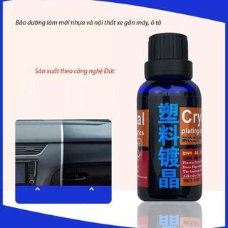 Dung Dịch Crystal Phục Hồi Nhựa Nhám Làm Mới Nhựa 30ml Tặng Kèm Mút Xốp khaihuyauto