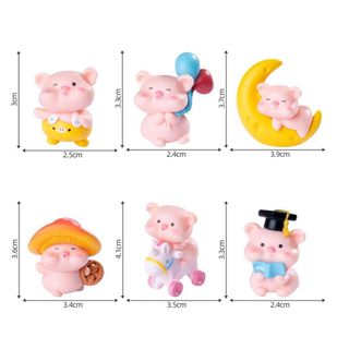 Mô Hình Tiểu Cảnh Heo Con Vui Chơi Tiểu Cảnh Trang Trí DVD Ô Tô Sen Đá, Hồ Cá,Ô Tô,Bàn Làm Việc