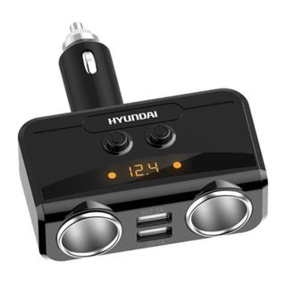 Hy-32-Tẩu sạc ô tô-chia 2 tẩu-2 cổng tiện lợi -xoay 90 độ