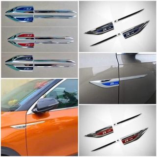 Bộ 2 Mang Cá R-Line Hợp Kim Trang Trí Ô Tô, Phong Cách Thể Thao, Sang Trọng khaihuyauto