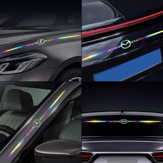 Tem Decal Dán Trang Trí Xe Ô Tô Laser Phản Quang Biểu Tượng "STARCFDAVID - Logo Hãng Xe - HEXAGRAM..