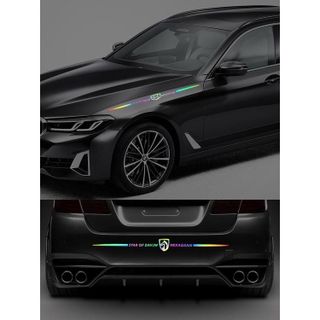 Tem Decal Dán Trang Trí Xe Ô Tô Laser Phản Quang Biểu Tượng "STARCFDAVID - Logo Hãng Xe - HEXAGRAM..