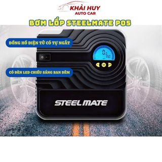 Bơm Điện Ô Tô 12V STEELMATE – Bơm Lốp Tự Ngắt, Màn Hình Điện Tử, Có Đèn LED Chiếu Sáng Ban Đêm Khaihuyauto