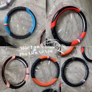 Bọc vô lăng vân carbon phối da cao cấp nhiều màu - Size 38cm L06 phù hợp với xe 4 đến 7 chỗ hiện nay