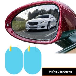 Bộ 2 Miếng Dán Chống Nước Gương Kính Ô Tô - Gương Chiếu Hậu NaNo Đặc Biệt (Oval 100x150mm)