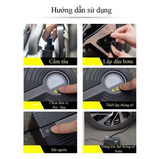 Bơm Điện Ô Tô 12V STEELMATE – Bơm Lốp Tự Ngắt, Màn Hình Điện Tử, Có Đèn LED Chiếu Sáng Ban Đêm Khaihuyauto