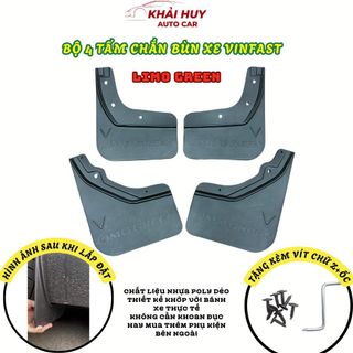 Bộ 4 Tấm Chắn Bùn in Chữ LimoGreen hạn chế bùn đất bắn lên xe MẪU 3D Mới nhất đầy đủ ốc vít đi kèm Khaihuyauto