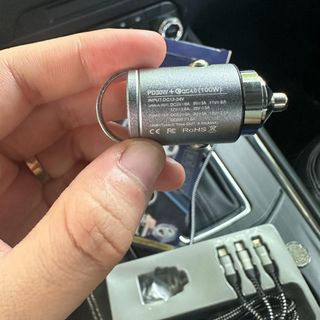 Bộ tẩu âm sạc nhanh 100W QC4.0 1 type C thiết kế vòng kéo dễ dàng cắm và rút phích cắm Phụ Kiện