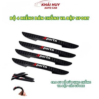 Bộ 4 Miếng Dán Sport Chống Va Đập Cánh Cửa - Miếng Dán Cao Su Chống Va Đập Gương Và Cánh Cửa Ô Tô