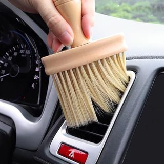 Chổi đa năng-chổi vệ sinh nội thất xe hơi,Lau bụi cán gỗ vàng sợi cước mềm.dễ sửa dụng..