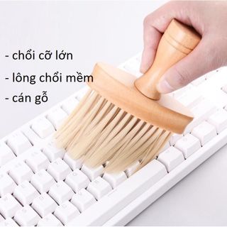 Chổi đa năng-chổi vệ sinh nội thất xe hơi,Lau bụi cán gỗ vàng sợi cước mềm.dễ sửa dụng..