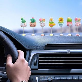 SET 7 Cây Xương Rồng Lắc Lư Trang Trí Xe, Bàn Làm Việc, Bàn Học... Khaihuyauto