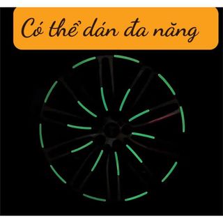 Miếng dán phản quang 7 màu set 20 miếng độc đáo dùng để trang trí bánh xe ô tô phụ kiện ô tô Mộc Lan