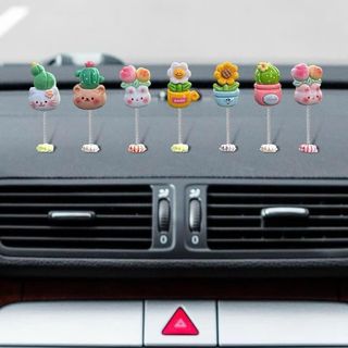 SET 7 Cây Xương Rồng Lắc Lư Trang Trí Xe, Bàn Làm Việc, Bàn Học... Khaihuyauto