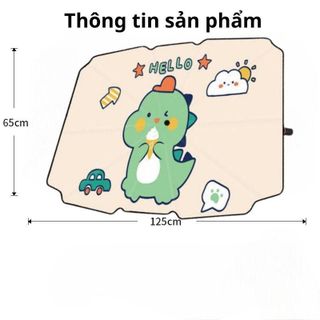 ( Hàng Cao Cấp) Ô Che Nắng Kính Lái Chống Tia UV Bảo Vệ Nội Thất Xe Loại Cao Cấp Hình Hoạt Hình Dễ Thương Khải Huy Yêu Xe
