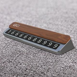 Bảng Số Điện Thoại GD Trên Taplo Ô Tô Kim Loại Nguyên Khối Cao Cấp Có Nắp Trượt Vân Gỗ Loại 1