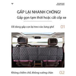 Nệm xe ô tô, Đệm giường ngủ ô tô Loại 1  - May chỉ 3 đường chắc chắn nệm chất liệu da