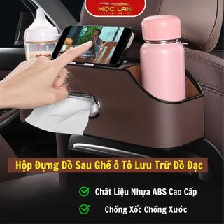 Hộp đựng đồ ghế sau ô tô chất liệu bằng da cao cấp phụ kiện trang trí ô tô Phụ Tùng