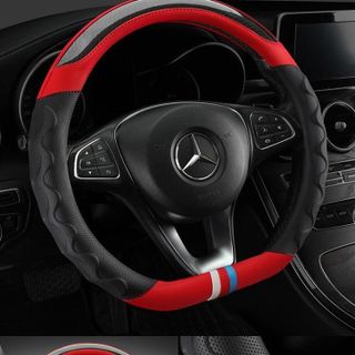 Bọc Vô Lăng Ô Tô D-Cut Cho Xe Kia Seltol, Suzuki XL7 - MG5 - ZS - Vinfast VF5 vân carbon thể thao 3 sọc
