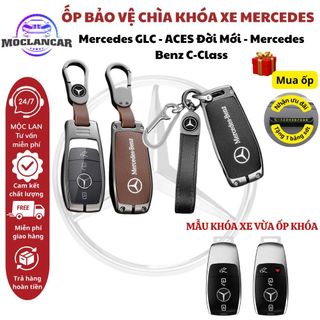 Ốp Chìa Khóa Mẹc GLC C200 E200 C250 350 450 300 Vỏ Chìa Khóa Mẹc Bọc Chìa Khoá Mẹc