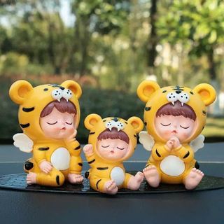 Gia Đình Tiểu Hổ Trang Trí Taplo Ô Tô Nhà Cửa, Decor Trang Trí Xe Thêm Dễ Thương