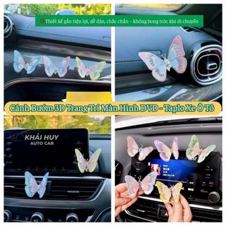 Cánh Bướm 3D Trang Trí Màn Hình DVD - Taplo Xe Ô Tô - Xe Máy Dễ Thương Trông Sống Động Và Đẹp Mắt