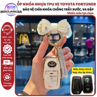 Ốp Khóa Toyota Fortuner 3 Nút Lưng Gù 2021-2022 Ốp Chìa Khóa Ô Tô Bảo Vệ Khóa Xe