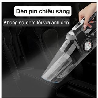 Máy hút bụi 4 in 1 FOR DRY&WET USE thế hệ mới,hút bụi,bơm lốp,đo áp suất lốp,kiêm đèn pin-