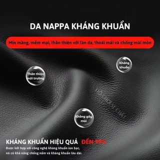 Bọc Vô Lăng Ô Tô 3D Da Nappa Dáng DCut Cao Cấp Siêu Mỏng Và Thoáng Khí Dùng Cho Mọi Loại Xe