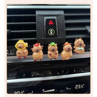 SET 5 Chuột Capypara Trang Trí Xe, Văn Phòng, Nhà Ở Dễ Thương Khaihuyauto