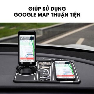 Giá Đỡ Điện Thoại Trên Ô Tô, Chống Trượt, Xoay 360 độ, Có Bảng Số Điện Thoại - thảm đặt taplo ô tô