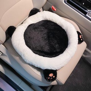 Bộ Gối Tựa Đầu Tựa Lưng Đệm Ghế Ô TÔ Nâng Chiều Cao Gấu Trúc Panda Lông Thỏ Dễ Thương Cao Su