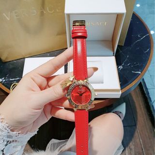 XẢ KHO ĐỒNG HỒ NỮ CAO CẤP VERXACE DÂY DA MẶT TRÒN